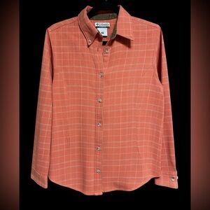 Columbia Womens Top Size S Button Front River Resort Sportswear Long Sleeve
